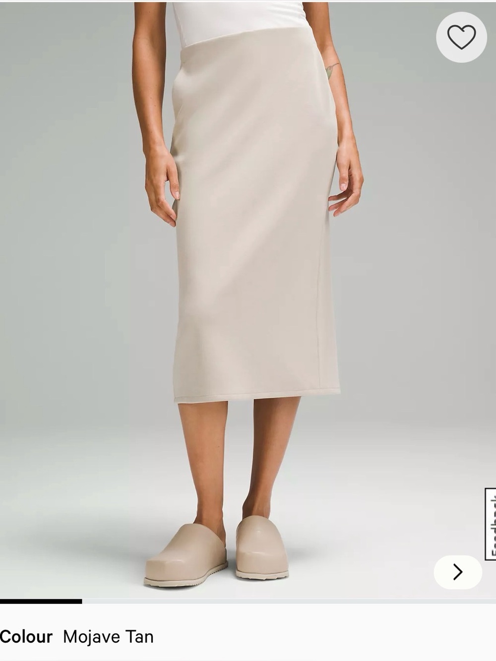 lululemon athletica Mojave Tan Midi Skirt